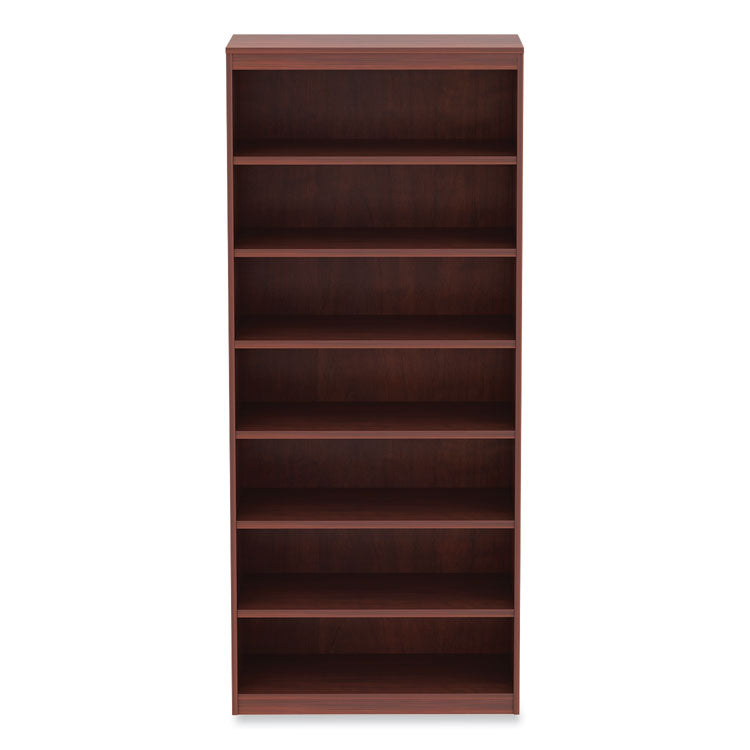 Alera® Alera Valencia Series Square Corner Bookcase, Seven-Shelf, 35.63w x 11.81d x 83.86h, Cherry (ALEVA78436MC)