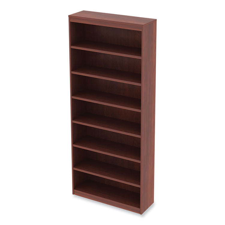 Alera® Alera Valencia Series Square Corner Bookcase, Seven-Shelf, 35.63w x 11.81d x 83.86h, Cherry (ALEVA78436MC)