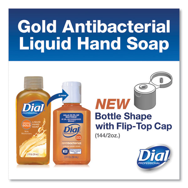 Dial® Professional Gold Antibacterial Liquid Hand Soap, Floral, 2 oz, 144/Carton (DIA32966)