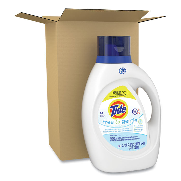 Tide® Free and Gentle Liquid Laundry Detergent, Unscented, 92 oz Bottle (PGC48871)