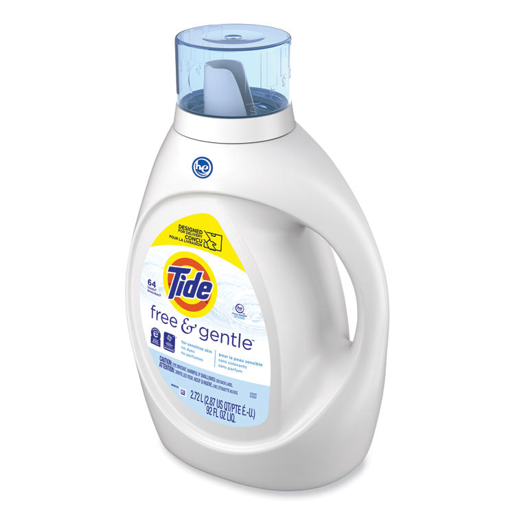 Tide® Free and Gentle Liquid Laundry Detergent, Unscented, 92 oz Bottle (PGC48871)