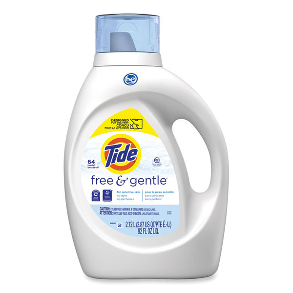 Tide® Free and Gentle Liquid Laundry Detergent, Unscented, 92 oz Bottle (PGC48871) Each