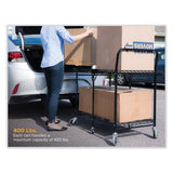 Bostitch® Stowaway Folding Carts, Metal, 2 Shelves, 250 lb Capacity, 29.63" x 37.25" x 18", Black (BOSBSACSMBLK) Each