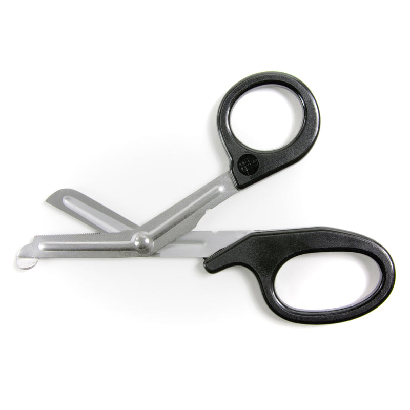 McKesson Utility Scissors 7-1/4 Inch Length Office Grade Stainless Steel / Plastic NonSterile Finger Ring Handle Angled Blunt Tip / Blunt Tip (472589_EA) 1/EA
