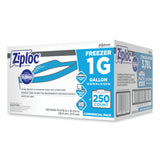 Ziploc® Zipper Freezer Bags, 1 gal, 10.56" x 10.75", Clear, 250/Carton (SJN364937) Case of 250