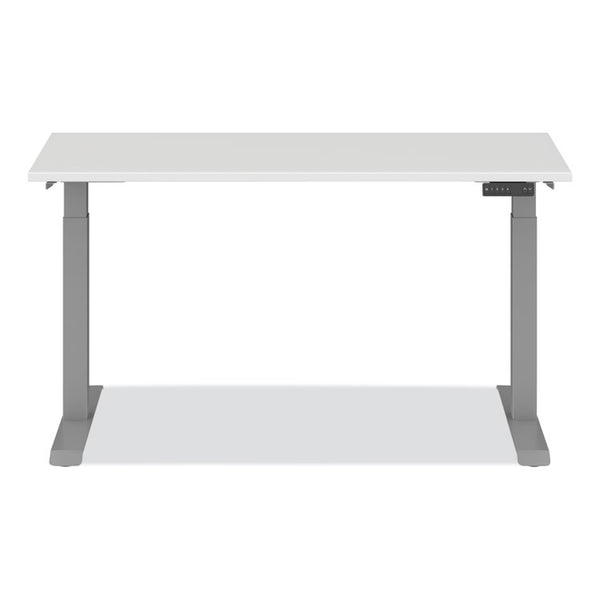 Alera® AdaptivErgo Sit-Stand Three-Stage Electric Height-Adjustable Table with Memory Controls, 60” x 24” x 30" to 49", White (ALEHT3SAGBD)
