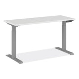 Alera® AdaptivErgo Sit-Stand Three-Stage Electric Height-Adjustable Table with Memory Controls, 60” x 24” x 30" to 49", White (ALEHT3SAGBD) Each