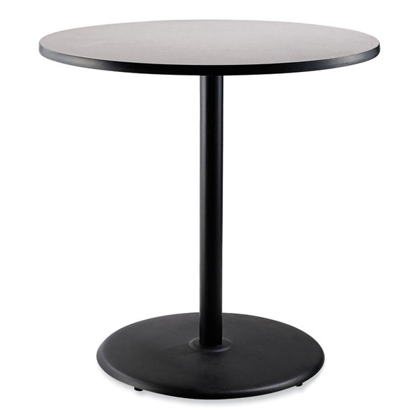 NPS® Cafe Table, 36" Diameter x 42h, Round Top/Base, Gray Nebula Top, Black Base, Ships in 1-3 Business Days (NPSCT13636RB1GY) Each