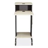 Oklahoma Sound® Premium Presentation Cart, 4 Shelves, 18" x 30" x 40.5", Ivory/Black, Ships in 1-3 Business Days (NPSPRC200) Each