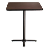 NPS® Cafe Table, 36w x 36d x 42h, Square Top/X-Base, Mahogany Top, Black Base, Ships in 1-3 Business Days (NPSCT33636XB1MY) Each