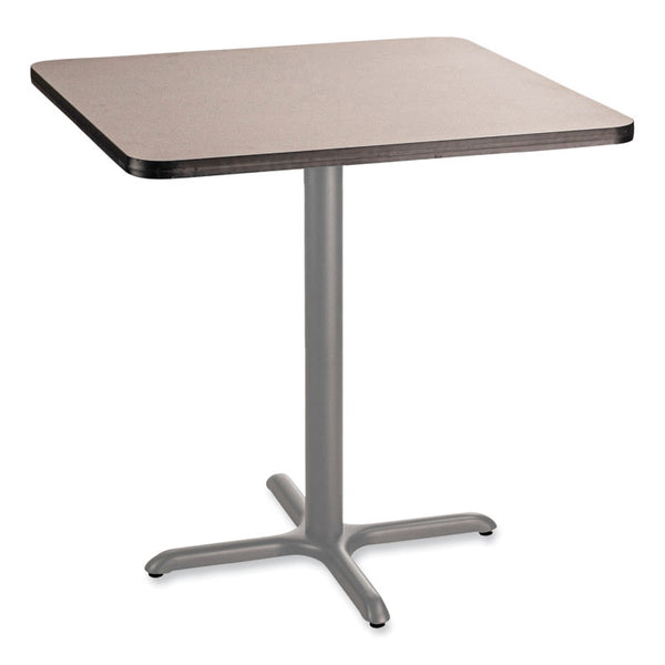 NPS® Cafe Table, 36w x 36d x 36h, Square Top/X-Base, Gray Nebula Top, Gray Base, Ships in 1-3 Business Days (NPSCG33636XC1GY) Each