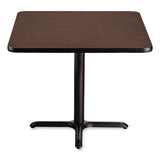 NPS® Cafe Table, 36w x 36d x 30h, Square Top/X-Base, Mahogany Top, Black Base, Ships in 1-3 Business Days (NPSCT33636XD1MY) Each