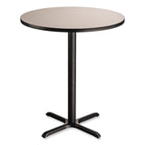 NPS® Cafe Table, 36" Diameter x 42h, Round Top/X-Base, Gray Nebula Top, Black Base, Ships in 1-3 Business Days (NPSCT13636XB1GY) Each