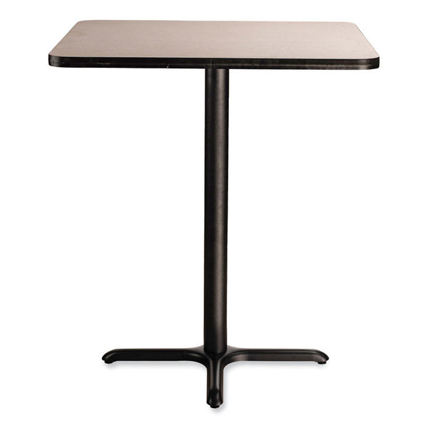 NPS® Cafe Table, 36w x 36d x 30h, Square Top/X-Base, Gray Nebula Top, Black Base, Ships in 1-3 Business Days (NPSCT33636XD1GY) Each