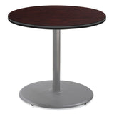 NPS® Cafe Table, 36" Diameter x 30h, Round Top/Base, Mahogany Top, Gray Base, Ships in 1-3 Business Days (NPSCG13636RD1MY) Each