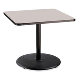 NPS® Cafe Table, 36w x 36d x 30h, Square Top/Round Base, Gray Nebula Top, Black Base, Ships in 1-3 Business Days (NPSCT33636RD1GY) Each