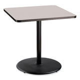 NPS® Cafe Table, 36w x 36d x 36h, Square Top/Round Base, Gray Nebula Top, Black Base, Ships in 1-3 Business Days (NPSCT33636RC1GY) Each