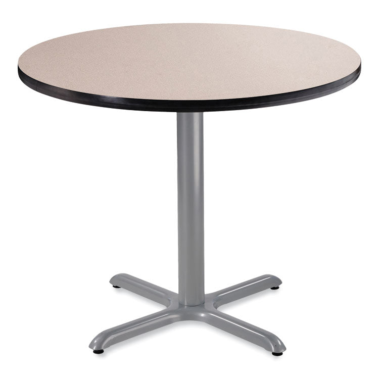 NPS® Cafe Table, 36" Diameter x 30h, Round Top/X-Base, Gray Nebula Top, Gray Base, Ships in 1-3 Business Days (NPSCG13636XD1GY) Each