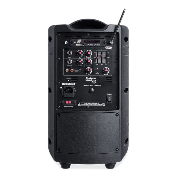 Oklahoma Sound® Wireless PA System with Wireless Tie Clip Microphone, 40 W, Black, Ships in 1-3 Business Days (NPSPRA8000PRA86) Each