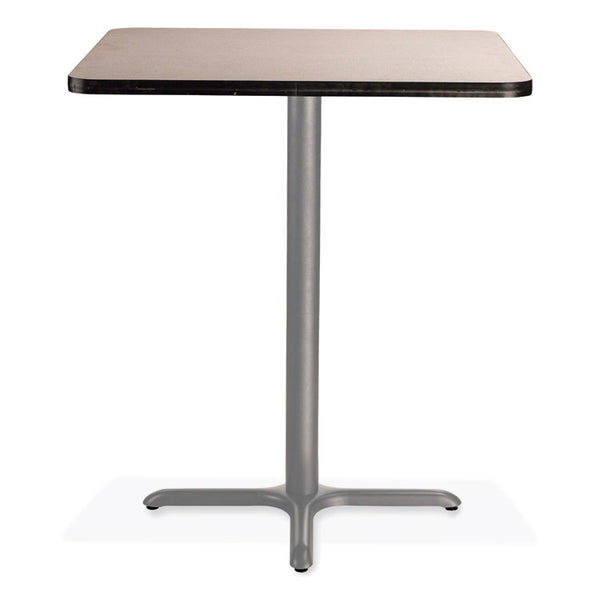 NPS® Cafe Table, 36w x 36d x 42h, Square Top/X-Base, Gray Nebula Top, Gray Base, Ships in 1-3 Business Days (NPSCG33636XB1GY) Each