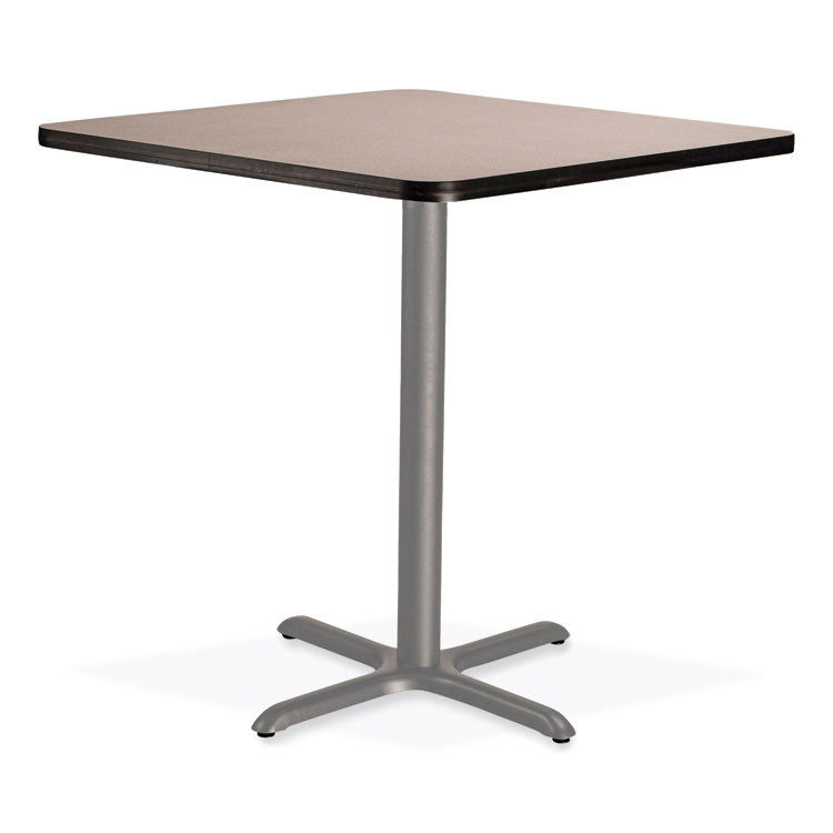 NPS® Cafe Table, 36w x 36d x 36h, Square Top/X-Base, Gray Nebula Top, Gray Base, Ships in 1-3 Business Days (NPSCG33636XC1GY) Each