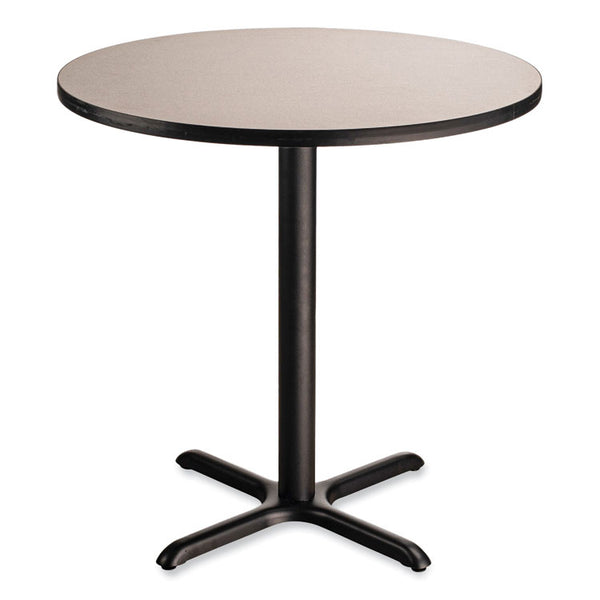 NPS® Cafe Table, 36" Diameter x 36h, Round Top/X-Base, Gray Nebula Top, Black Base, Ships in 1-3 Business Days (NPSCT13636XC1GY) Each