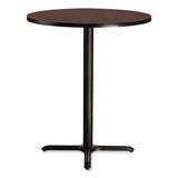 NPS® Cafe Table, 36" Diameter x 42h, Round Top/X-Base, Mahogany Top, Black Base, Ships in 1-3 Business Days (NPSCT13636XB1MY) Each