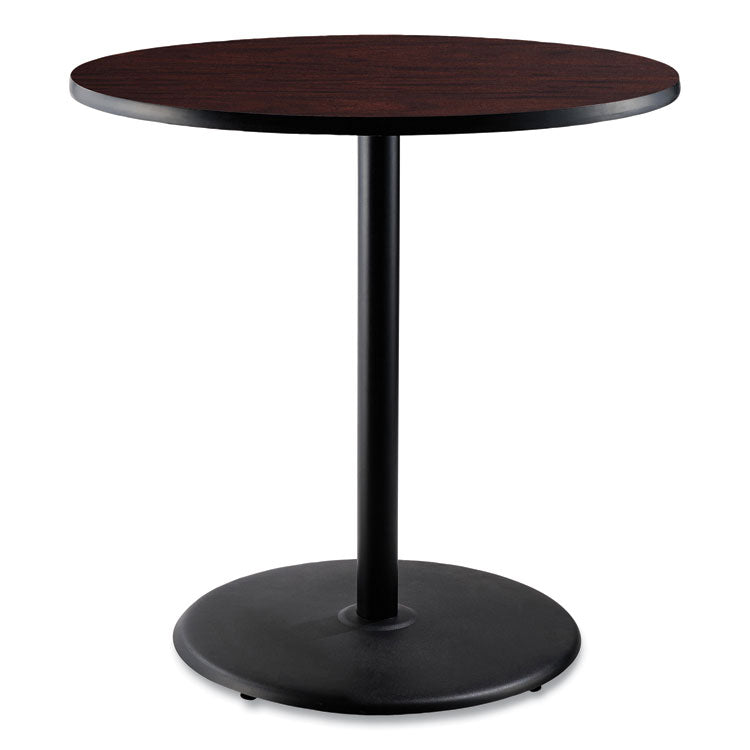 NPS® Cafe Table, 36" Diameter x 42h, Round Top/Base, Mahogany Top, Black Base, Ships in 1-3 Business Days (NPSCT13636RB1MY) Each