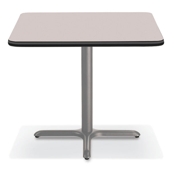 NPS® Cafe Table, 36w x 36d x 30h, Square Top/X-Base, Gray Nebula Top, Gray Base, Ships in 1-3 Business Days (NPSCG33636XD1GY) Each