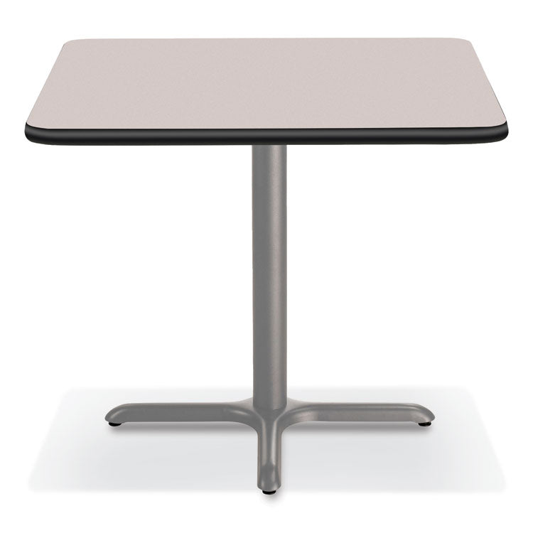 NPS® Cafe Table, 36w x 36d x 30h, Square Top/X-Base, Gray Nebula Top, Gray Base, Ships in 1-3 Business Days (NPSCG33636XD1GY) Each