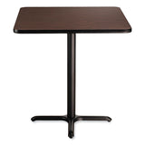 NPS® Cafe Table, 36w x 36d x 36h, Square Top/X-Base, Mahogany Top, Black Base, Ships in 1-3 Business Days (NPSCT33636XC1MY) Each