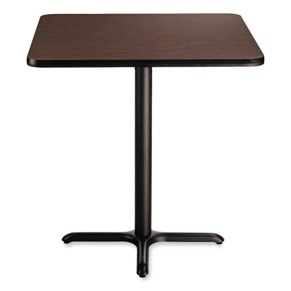 NPS® Cafe Table, 36w x 36d x 36h, Square Top/X-Base, Mahogany Top, Black Base, Ships in 1-3 Business Days (NPSCT33636XC1MY) Each