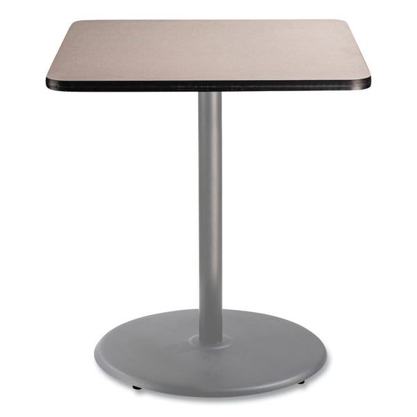 NPS® Cafe Table, 36w x 36d x 42h, Square Top/Round Base, Gray Nebula Top, Gray Base, Ships in 1-3 Business Days (NPSCG33636RB1GY) Each