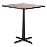 NPS® Cafe Table, 36w x 36d x 42h, Square Top/X-Base, Gray Nebula Top, Black Base, Ships in 1-3 Business Days (NPSCT33636XB1GY) Each