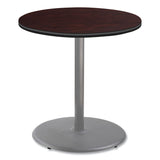 NPS® Cafe Table, 36" Diameter x 36h, Round Top/Base, Mahogany Top, Gray Base, Ships in 1-3 Business Days (NPSCG13636RC1MY) Each