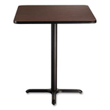 NPS® Cafe Table, 36w x 36d x 30h, Square Top/X-Base, Mahogany Top, Black Base, Ships in 1-3 Business Days (NPSCT33636XD1MY) Each