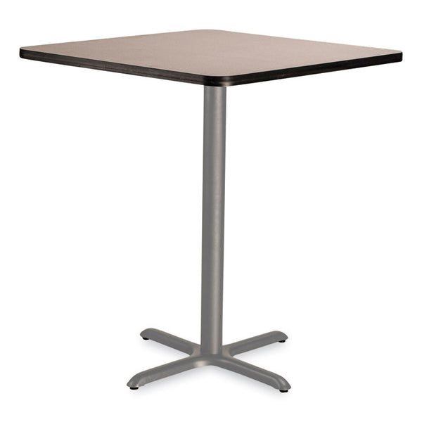 NPS® Cafe Table, 36w x 36d x 42h, Square Top/X-Base, Gray Nebula Top, Gray Base, Ships in 1-3 Business Days (NPSCG33636XB1GY) Each