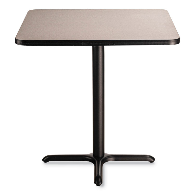 NPS® Cafe Table, 36w x 36d x 36h, Square Top/X-Base, Gray Nebula Top, Black Base, Ships in 1-3 Business Days (NPSCT33636XC1GY) Each