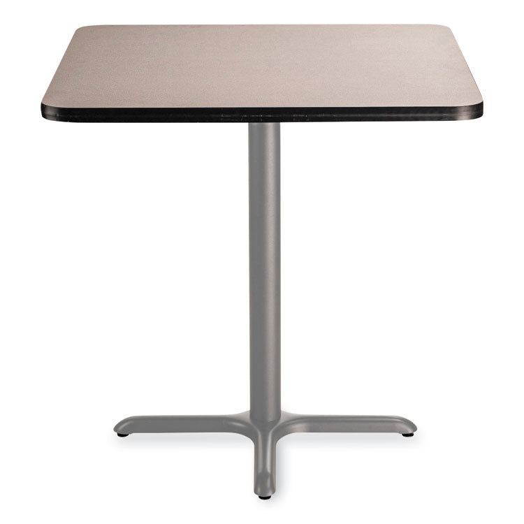 NPS® Cafe Table, 36w x 36d x 36h, Square Top/X-Base, Gray Nebula Top, Gray Base, Ships in 1-3 Business Days (NPSCG33636XC1GY) Each