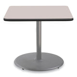 NPS® Cafe Table, 36w x 36d x 30h, Square Top/Round Base, Gray Nebula Top, Gray Base, Ships in 1-3 Business Days (NPSCG33636RD1GY) Each