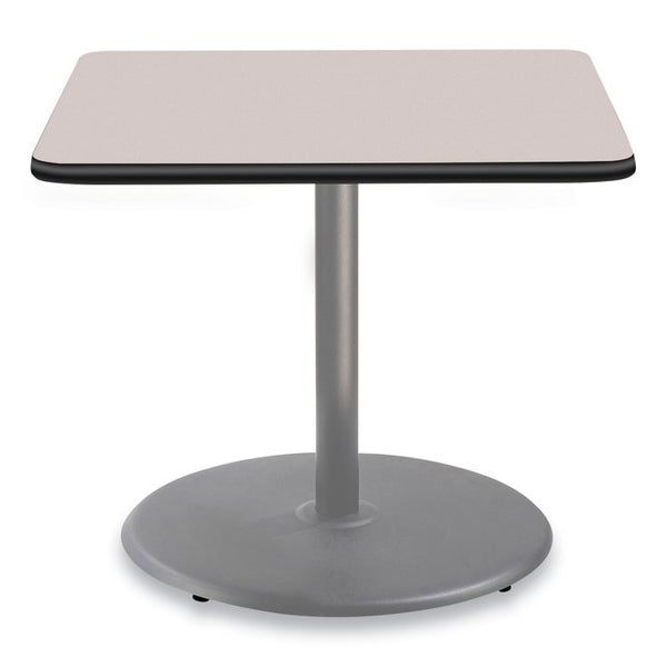 NPS® Cafe Table, 36w x 36d x 30h, Square Top/Round Base, Gray Nebula Top, Gray Base, Ships in 1-3 Business Days (NPSCG33636RD1GY) Each