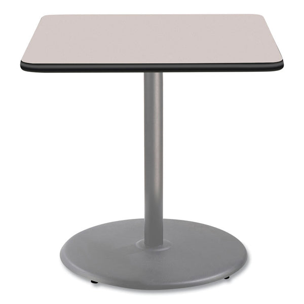 NPS® Cafe Table, 36w x 36d x 36h, Square Top/Round Base, Gray Nebula Top, Gray Base, Ships in 1-3 Business Days (NPSCG33636RC1GY) Each