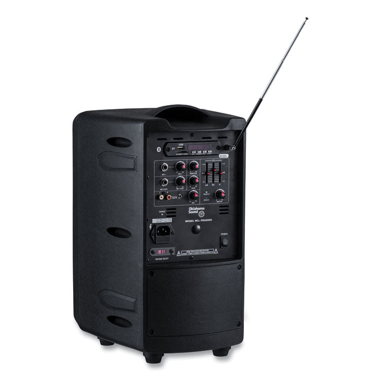 Oklahoma Sound® Wireless PA System with Wireless Tie Clip Microphone, 40 W, Black, Ships in 1-3 Business Days (NPSPRA8000PRA86) Each