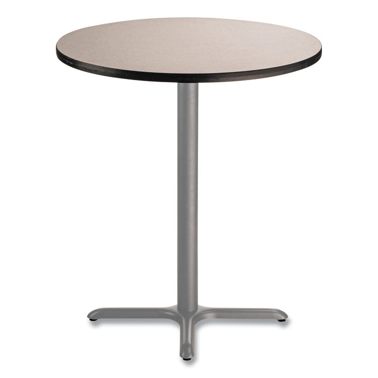 NPS® Cafe Table, 36" Diameter x 42h, Round Top/X-Base, Gray Nebula Top, Gray Base, Ships in 1-3 Business Days (NPSCG13636XB1GY) Each