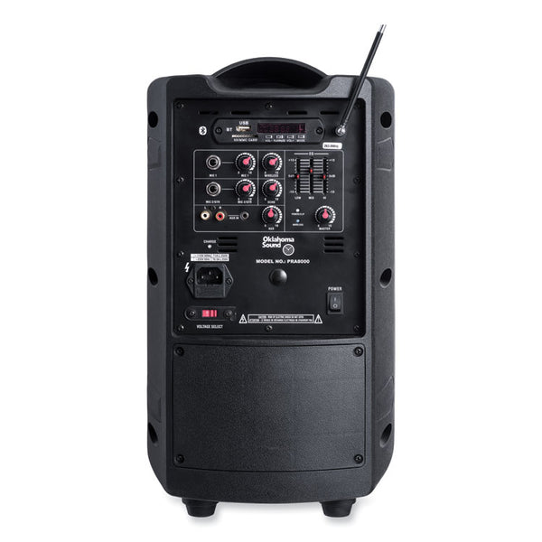 Oklahoma Sound® Wireless PA System with Wireless Headset Microphone, 40 W, Black, Ships in 1-3 Business Days (NPSPRA8000PRA87) Each