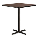 NPS® Cafe Table, 36w x 36d x 42h, Square Top/X-Base, Mahogany Top, Black Base, Ships in 1-3 Business Days (NPSCT33636XB1MY) Each