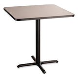 NPS® Cafe Table, 36w x 36d x 36h, Square Top/X-Base, Gray Nebula Top, Black Base, Ships in 1-3 Business Days (NPSCT33636XC1GY) Each