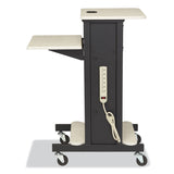 Oklahoma Sound® Premium Presentation Cart, 4 Shelves, 18" x 30" x 40.5", Ivory/Black, Ships in 1-3 Business Days (NPSPRC200) Each