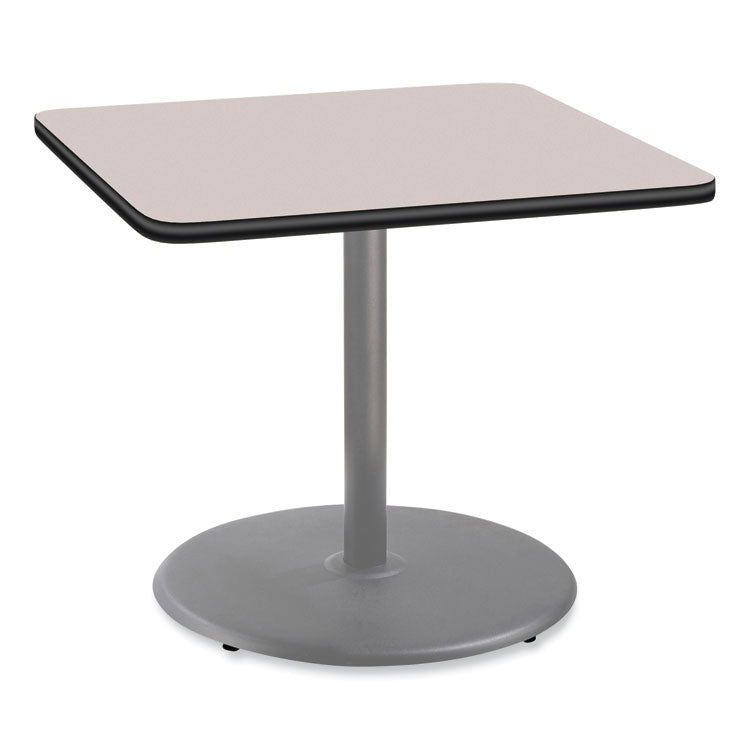 NPS® Cafe Table, 36w x 36d x 30h, Square Top/Round Base, Gray Nebula Top, Gray Base, Ships in 1-3 Business Days (NPSCG33636RD1GY) Each