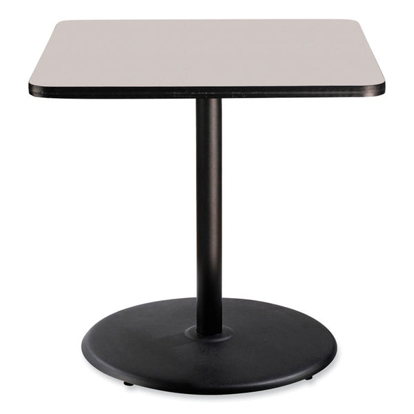 NPS® Cafe Table, 36w x 36d x 36h, Square Top/Round Base, Gray Nebula Top, Black Base, Ships in 1-3 Business Days (NPSCT33636RC1GY) Each